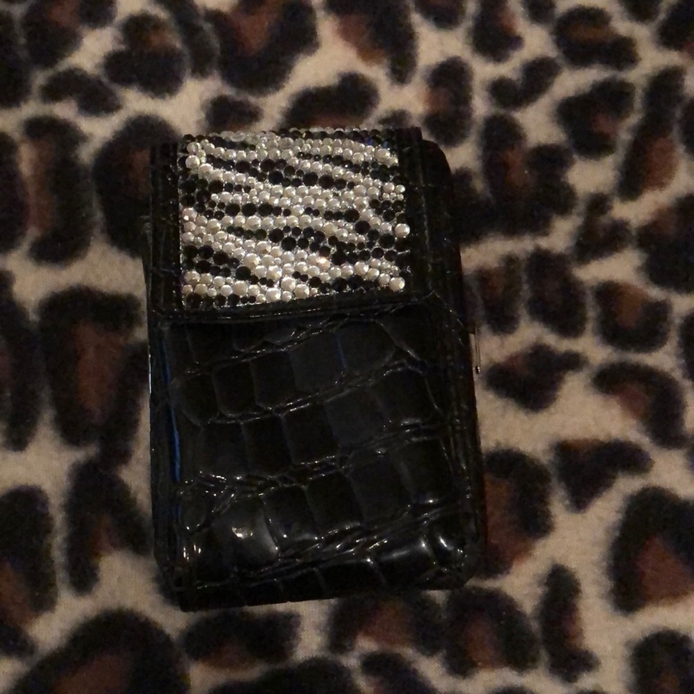 Zebra Sequins cell phone Wallet
